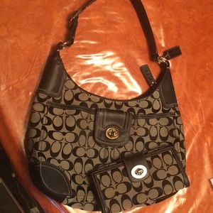 Coach handbag and purse